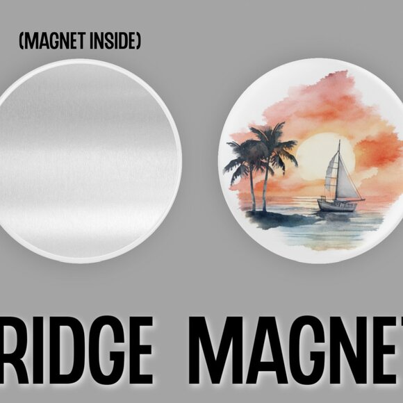 Hawaiian Hawaii Fridge Magnets Set Of 6 Metal Magnets For Home Office Kitchen - Picture 3 of 6